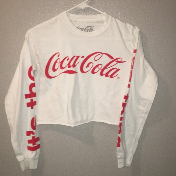 Brandy Melville Tops - coca cold long sleeve crop top